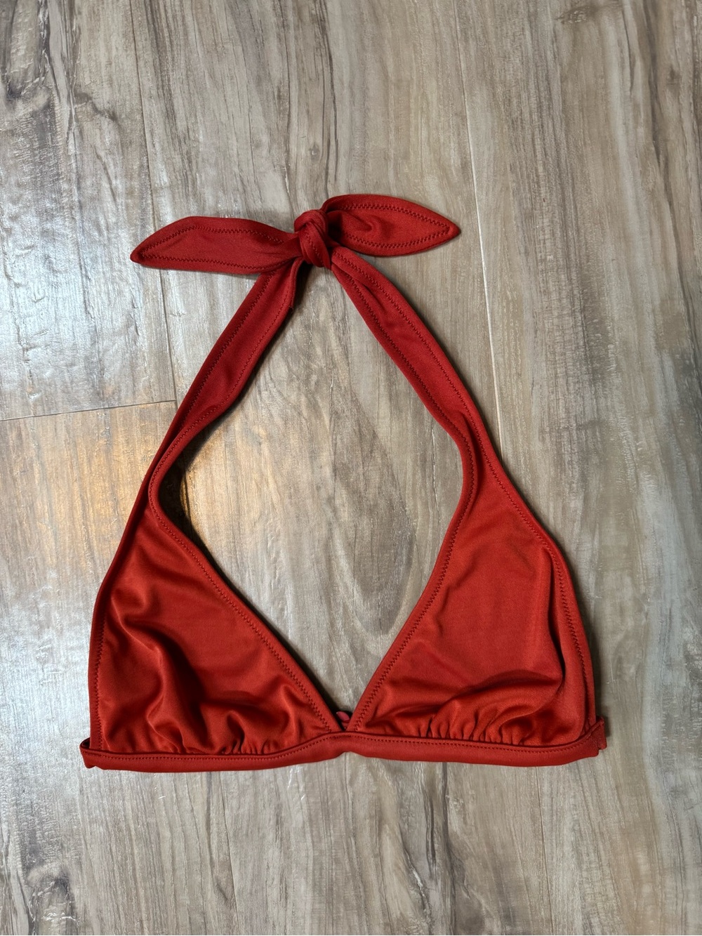 J Crew Dark Orange Halter Triangle Swim Top - Women